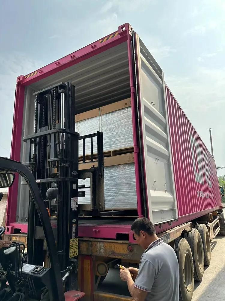 Outdoor container loading of wrapped window and door products