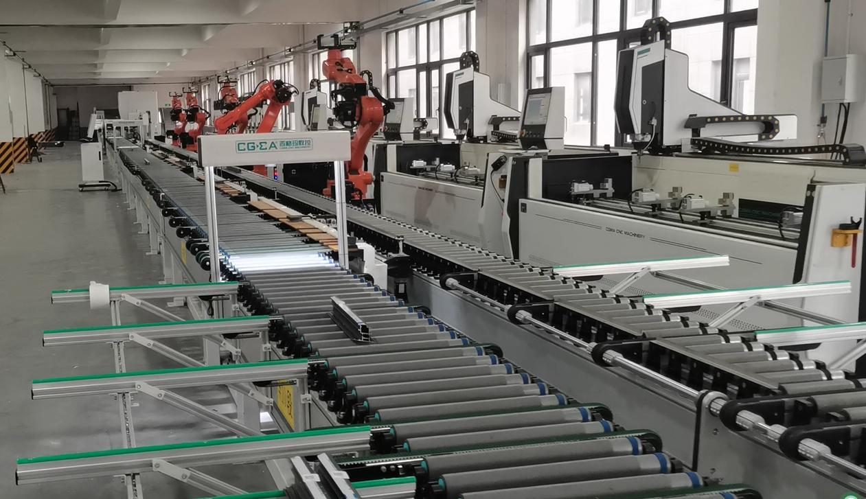 Robotic production line for aluminum profiles